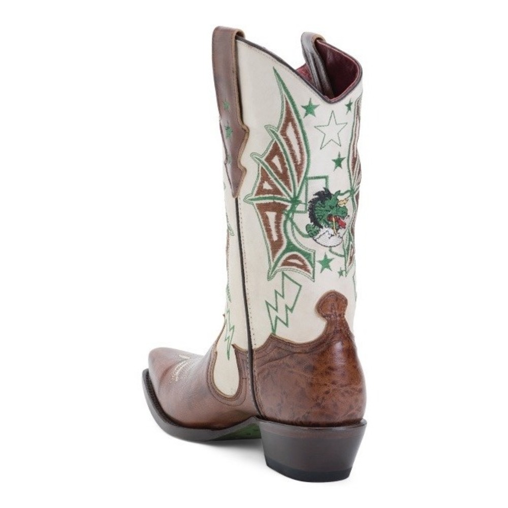 FERRINI V-Toe Leather Dragon Cowgirl khaleesi Western Boots Women's Sz 8.5 NIB! - Picture 2 of 3